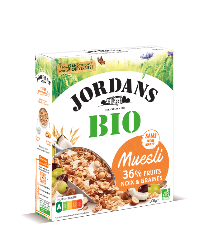 Muesli Bio 36% Fruits Noix Graines • Jordans